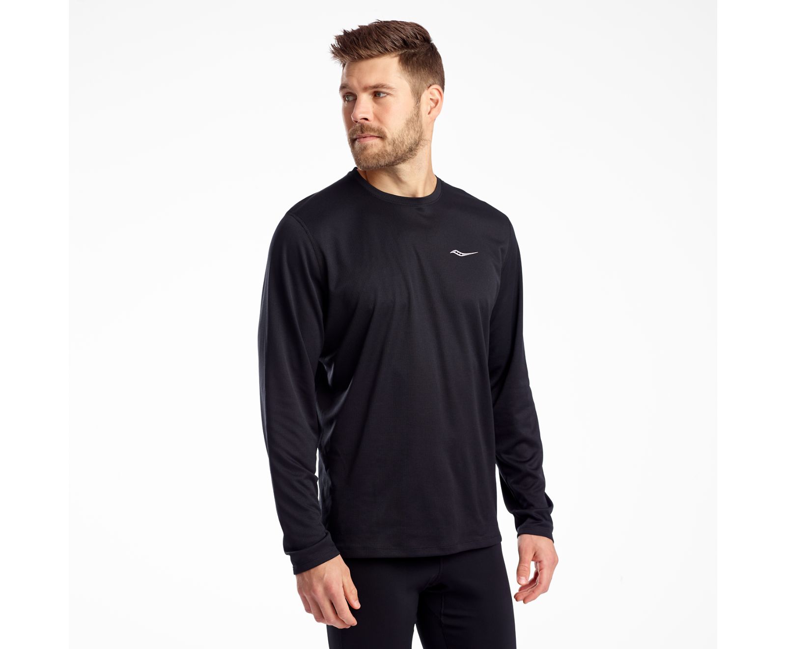Camisas Saucony Stopwatch Long Sleeve Hombre Negros | México 632ILHS